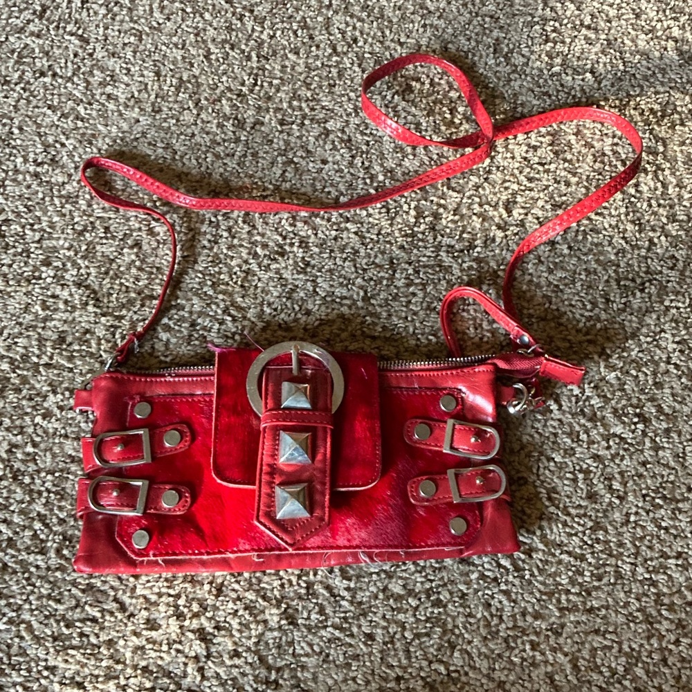 Nicole lee cow fur purse